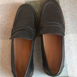 Madewell Leather lugsole penny Loafers